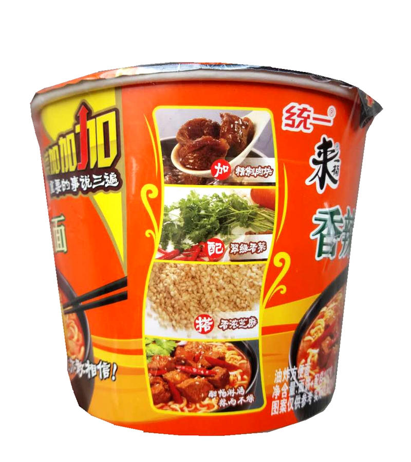 统一香辣牛肉面105g12桶方便面