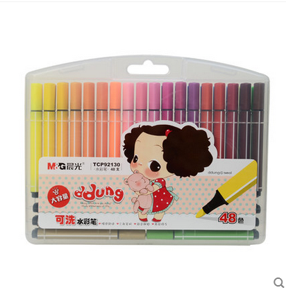 晨光文具 冬己系列 水彩笔 三角 48色 tcp92130 可水洗