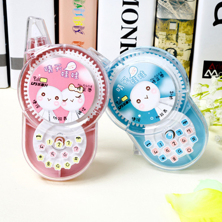 乐普升9608晴天娃娃修正带 改错带涂改带5mmx24m 卡通修正带24米