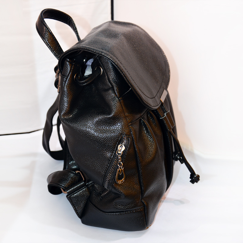 宾利品牌女士荔枝纹双肩包