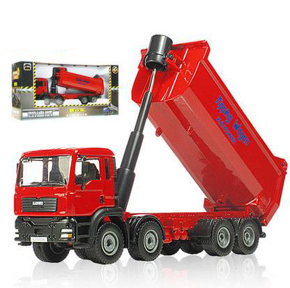 凯迪威翻斗车合金工程车模型1:50合金卡车自卸运输卡车