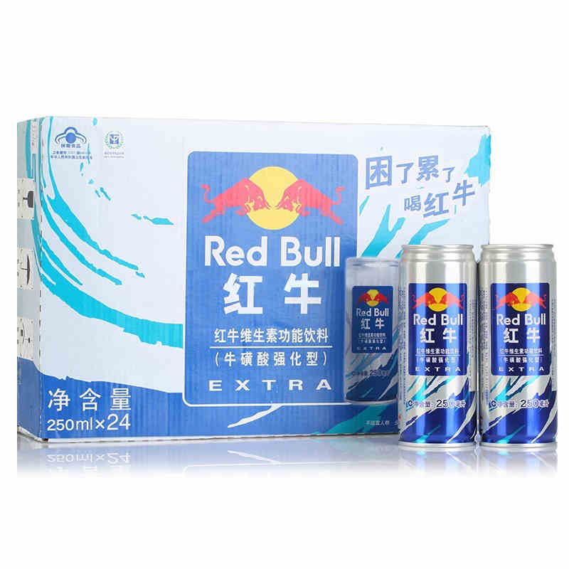 红牛维生素功能饮料牛磺酸强化型 250ml*24罐/箱